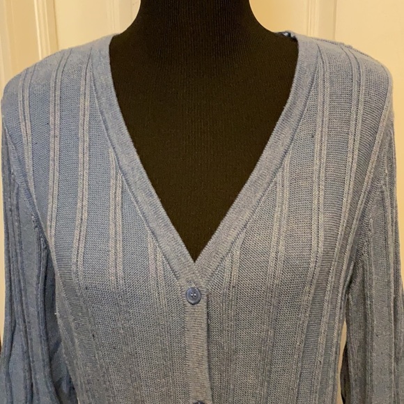 Croft & Barrow Cardigan Sweater Denim Blue XL NWT - Picture 2 of 8